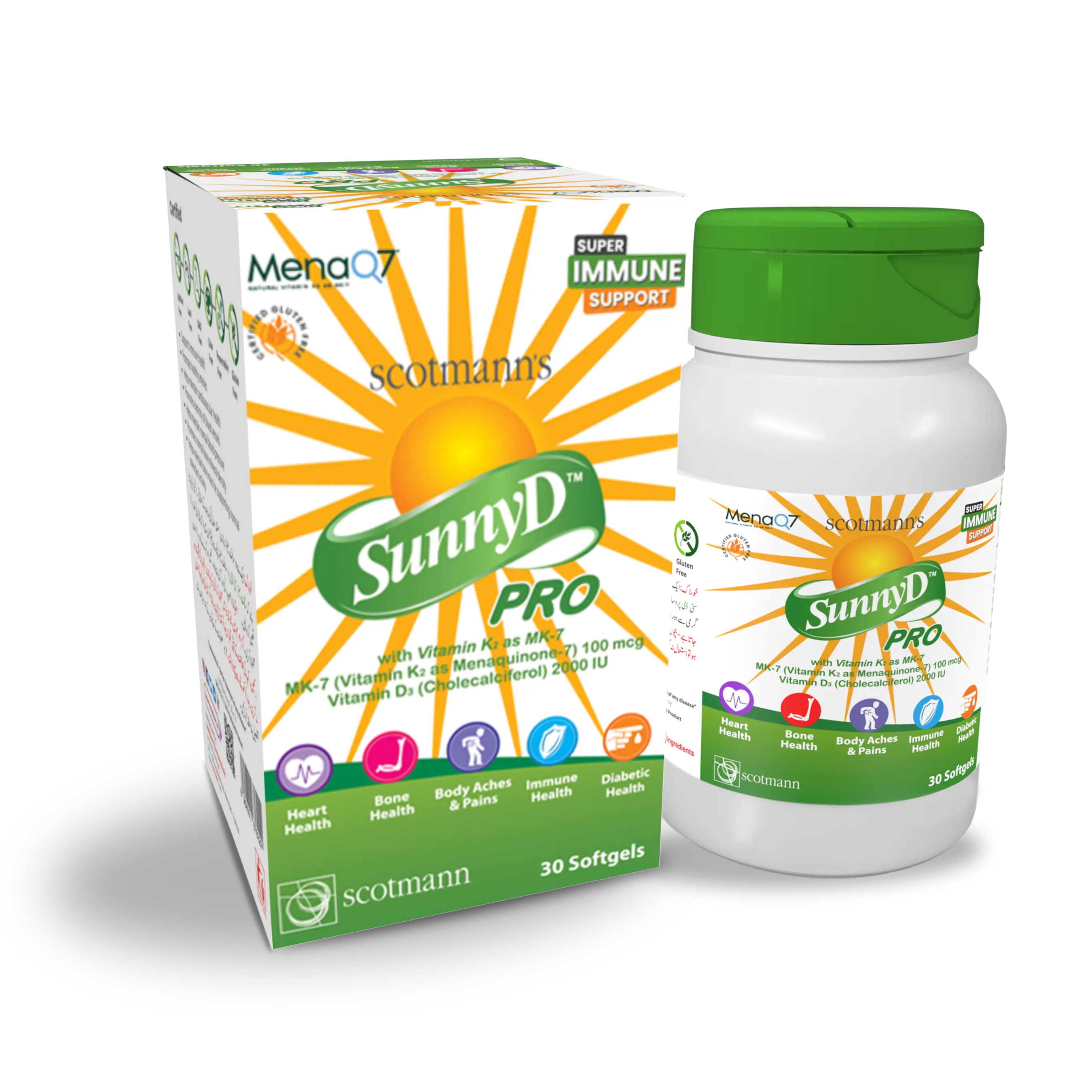 Sunny D PRO | MK-7 + Vitamin D3 | Vitamin & Vitamin Analogues | Scotmann
